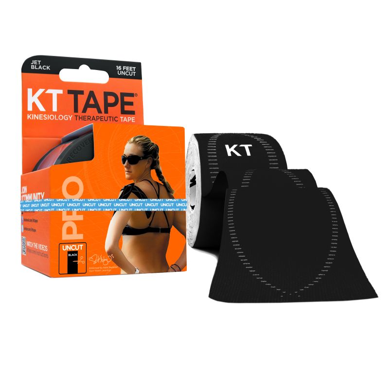 KT Tape Pro uncut tape roll 5 meter zwart