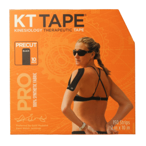 KT Tape Jumbo pro roll 38 meter 150 strips zwart precut