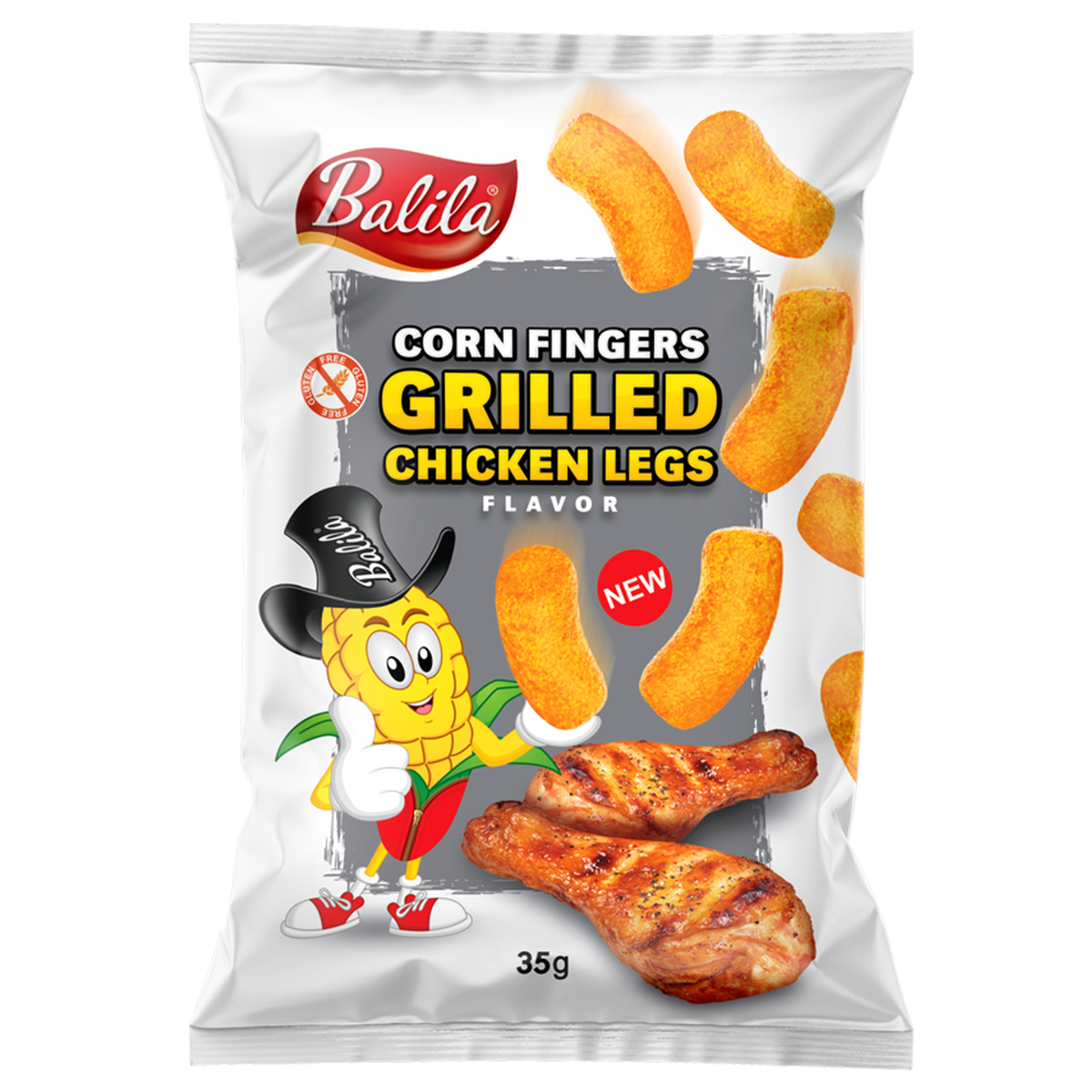 Balila Corn puffs grilled chicken glutenvrij