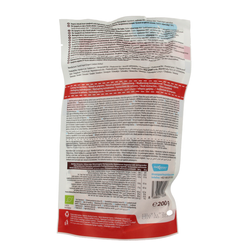 Max Sport Protein pasta adzuki bean spaghetti bio - Afbeelding 2