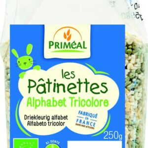 Primeal Pasta driekleurig alfabet bio