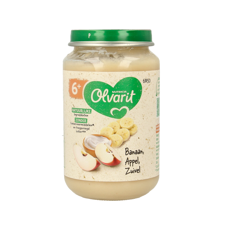 Olvarit Banaan appel yoghurt 6M50