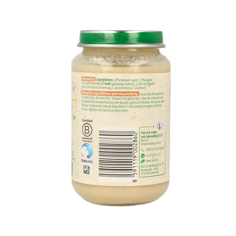 Olvarit Banaan appel yoghurt 6M50 - Afbeelding 2