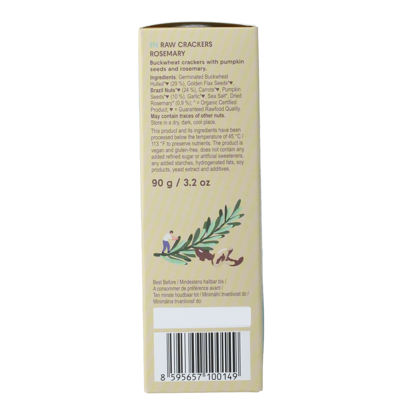 Lifefood Life crackers rozemarijn raw bio - Afbeelding 2