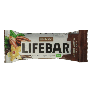 Lifefood Lifebar inchoco chocolade vanille raw bio