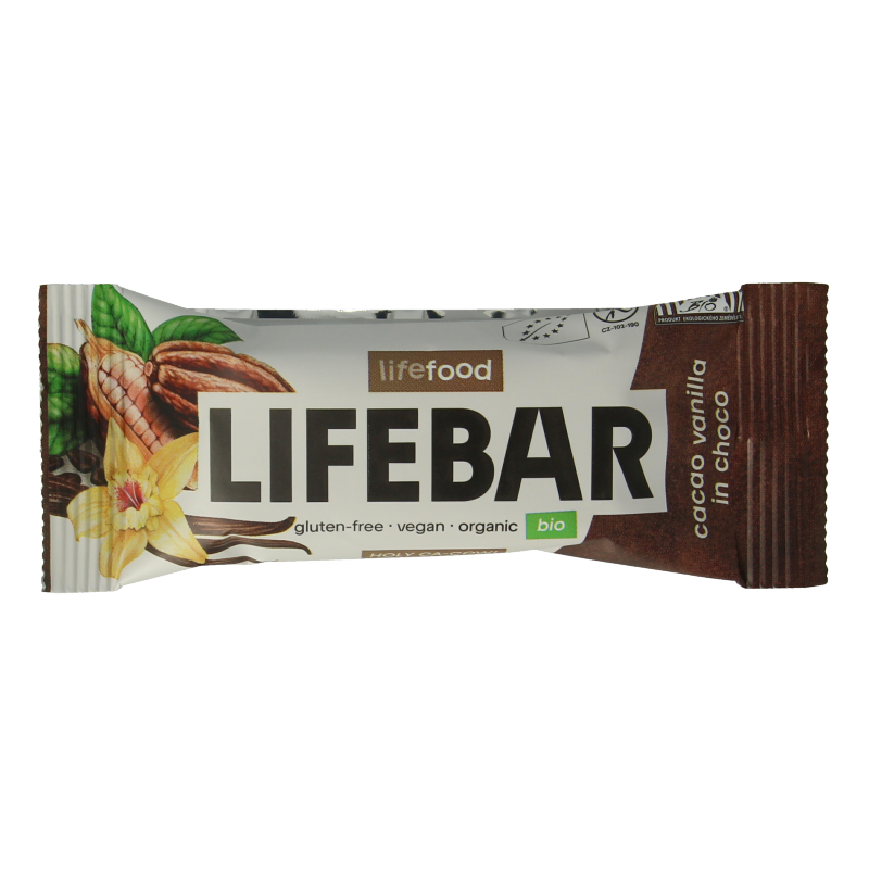 Lifefood Lifebar inchoco chocolade vanille raw bio