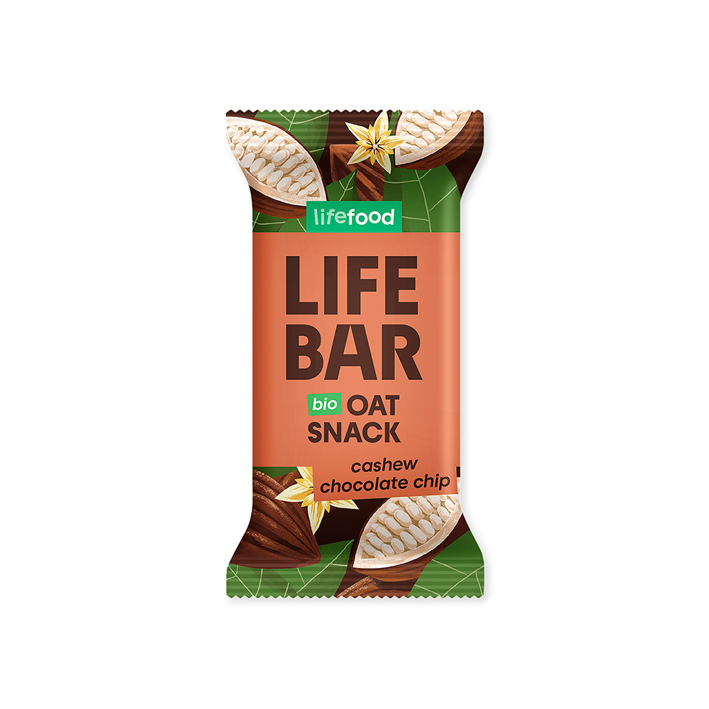 Lifefood Lifebar oatsnack chocolate chip bio