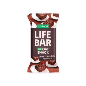 Lifefood Lifebar oatsnack pure chocolade hazelnoot bio