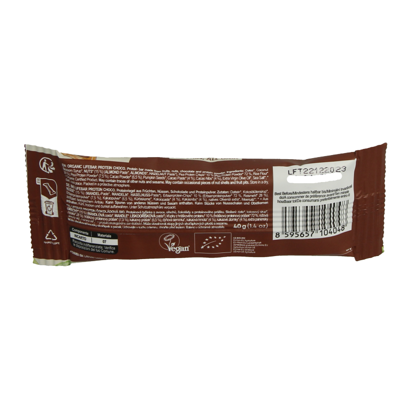 Lifefood Lifebar proteine chocolade bio - Afbeelding 2