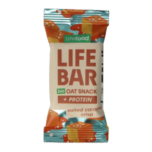 Lifefood Lifebar oatsnack proteine salted caramel crisp bio