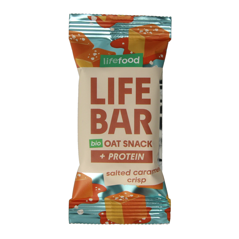 Lifefood Lifebar oatsnack proteine salted caramel crisp bio