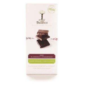 Balance Choco stevia tablet puur bosbes aardbei
