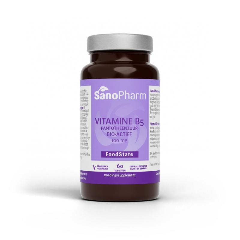 SanoPharm Vitamine B5 pantotheenzuur 100mg