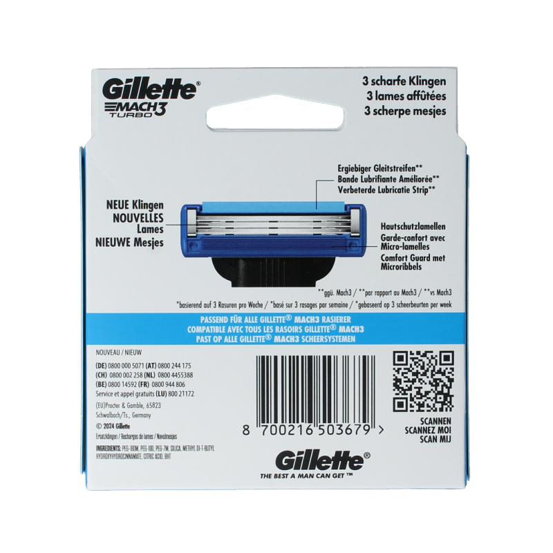 Gillette Mach 3 turbo blades - Afbeelding 2