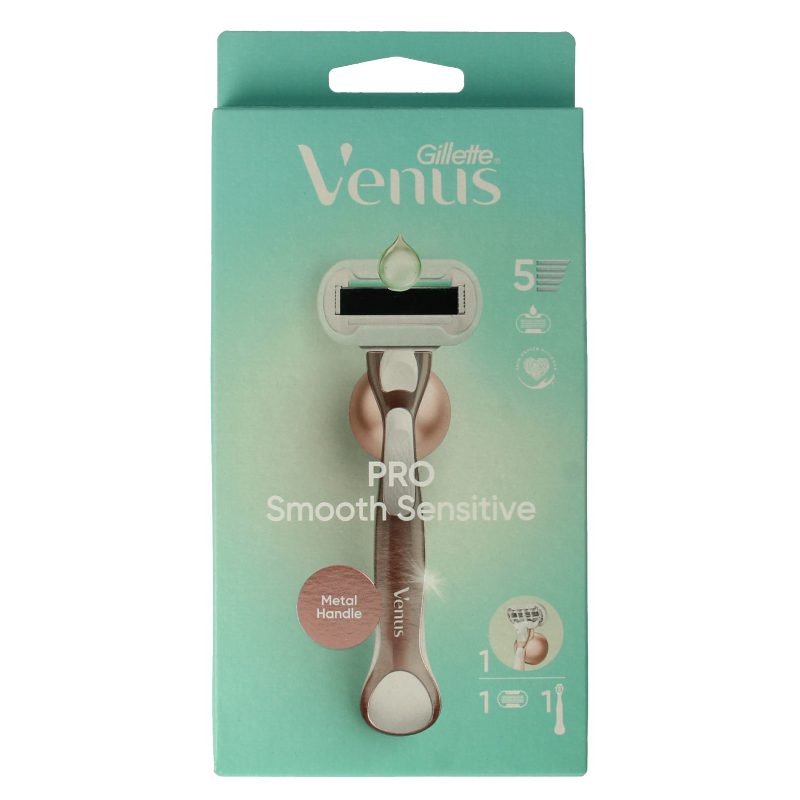 Gillette Venus deluxe smooth sensitive rosegold razor