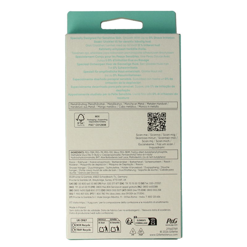 Gillette Venus deluxe smooth sensitive rosegold razor - Afbeelding 2