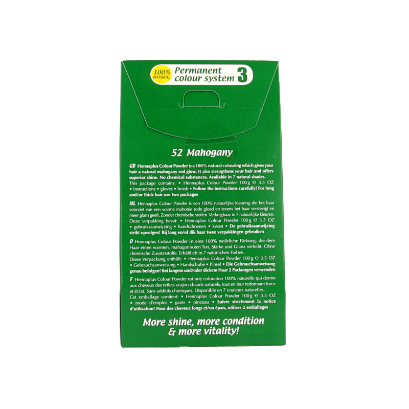 Henna Plus Colour powder 52 mahogany - Afbeelding 2