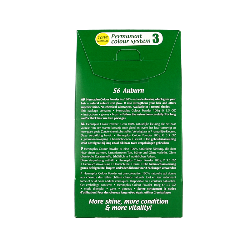 Henna Plus Colour powder 56 auburn - Afbeelding 2