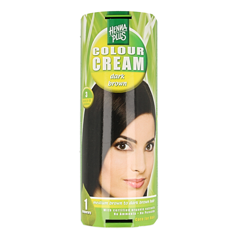 Henna Plus Colour cream 3 dark brown
