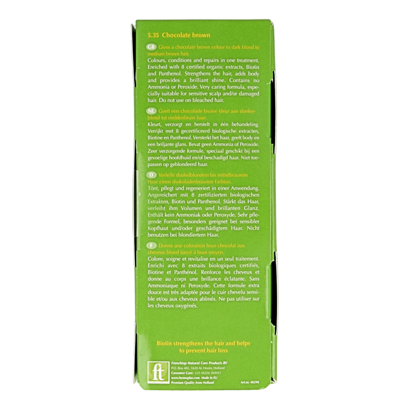 Henna Plus Colour cream 5.35 chocolate brown - Afbeelding 4