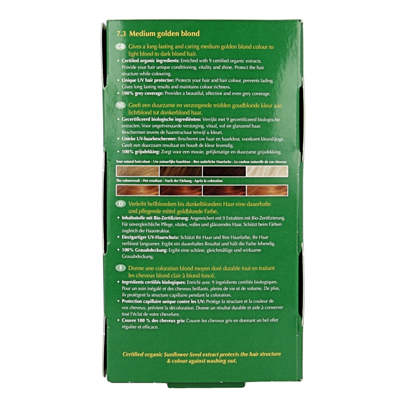 Henna Plus Long lasting colour 7.3 medium golden blond - Afbeelding 4
