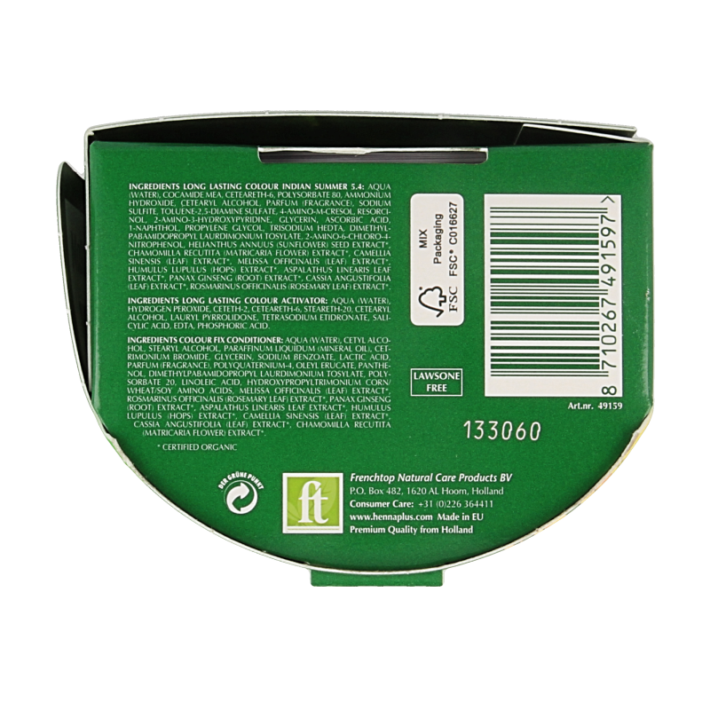 Henna Plus Long lasting colour 5.4 indian summer - Afbeelding 2