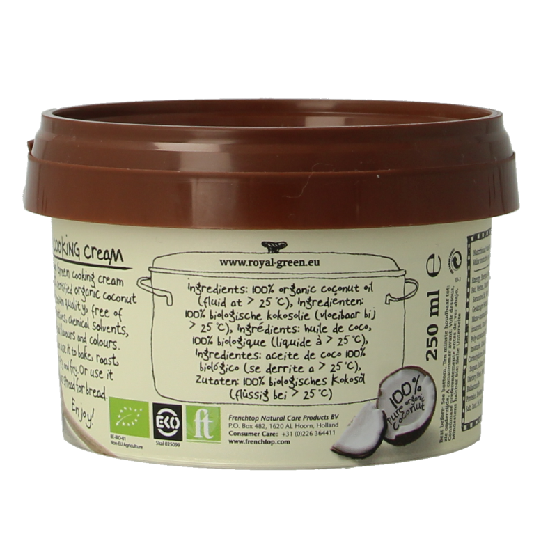Royal Green Kokos cooking cream odourless bio - Afbeelding 4