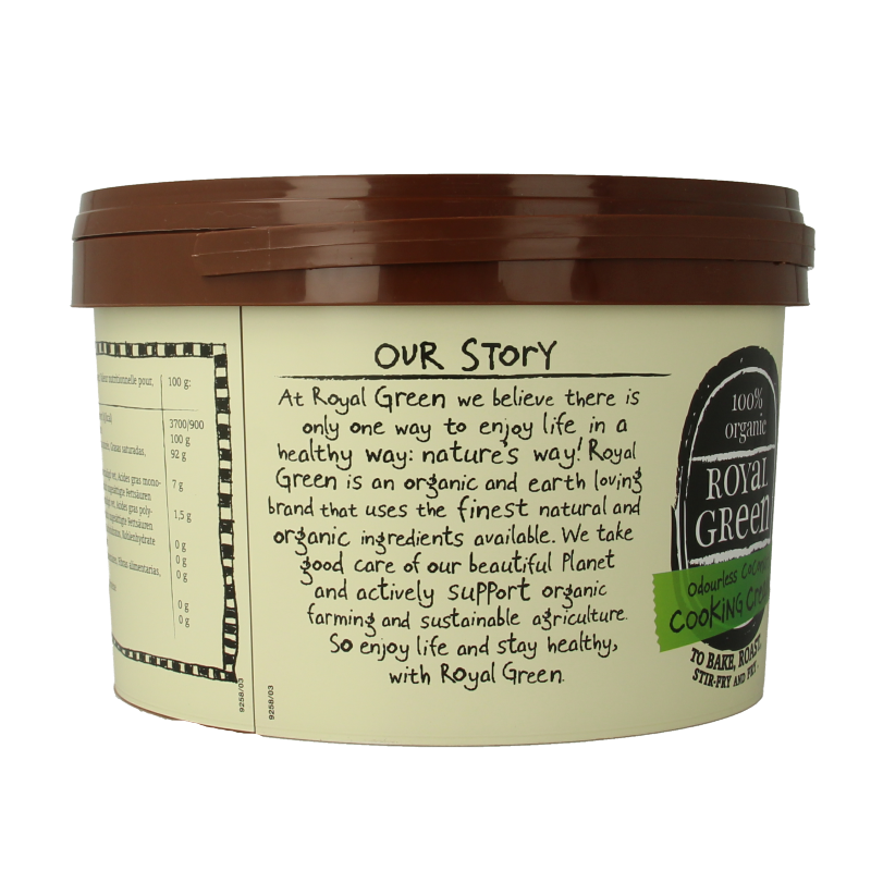 Royal Green Kokos cooking cream odourless bio - Afbeelding 2