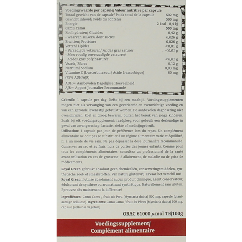 Royal Green Camu camu vitamine C - Afbeelding 2