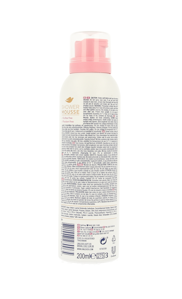 Dove Shower mousse rose oil - Afbeelding 2