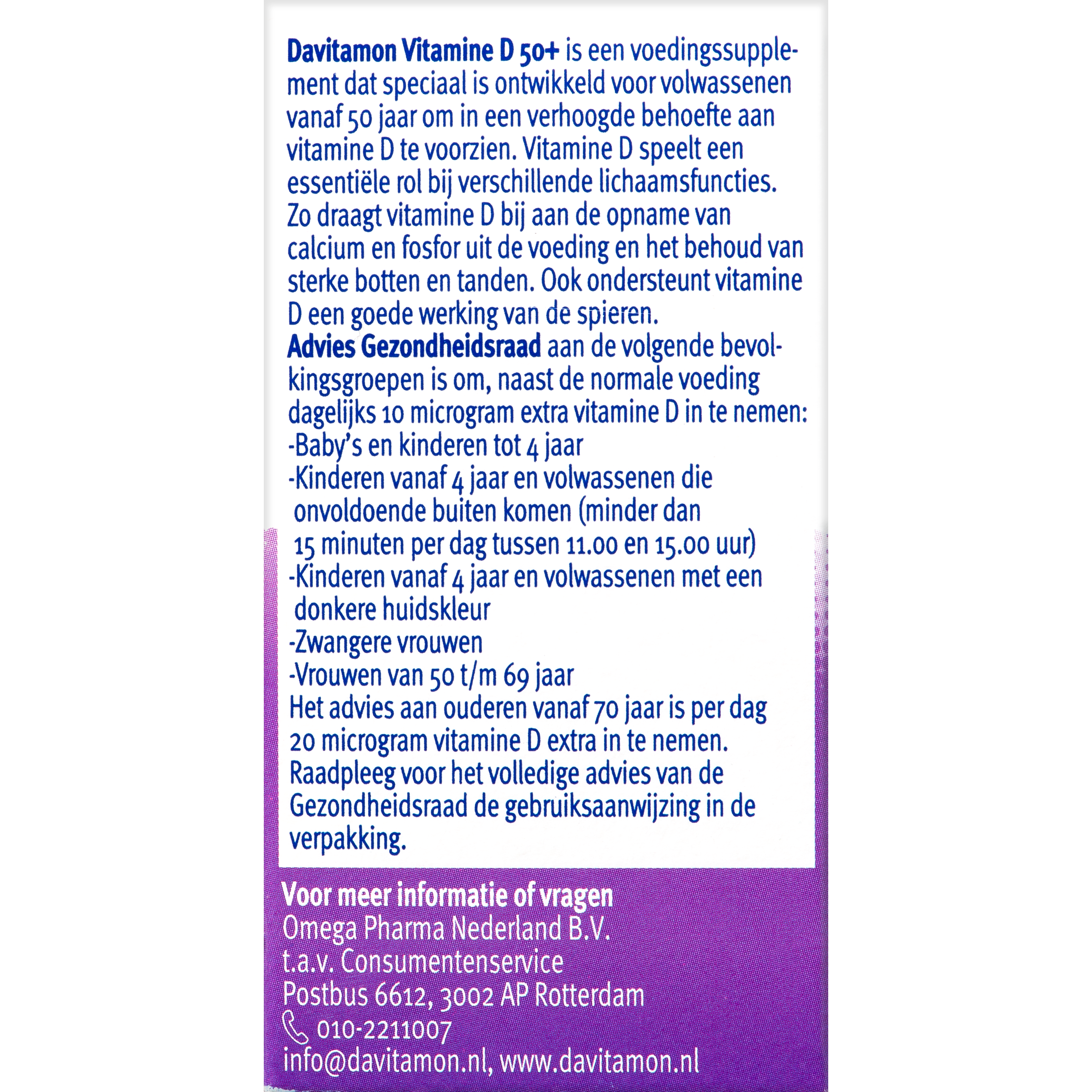 Davitamon Vitamine D 50+ smelttablet - Afbeelding 5