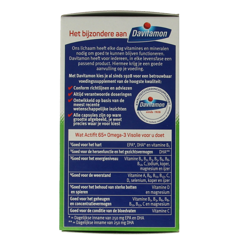 Davitamon Actifit 65+ omega 3 - Afbeelding 3