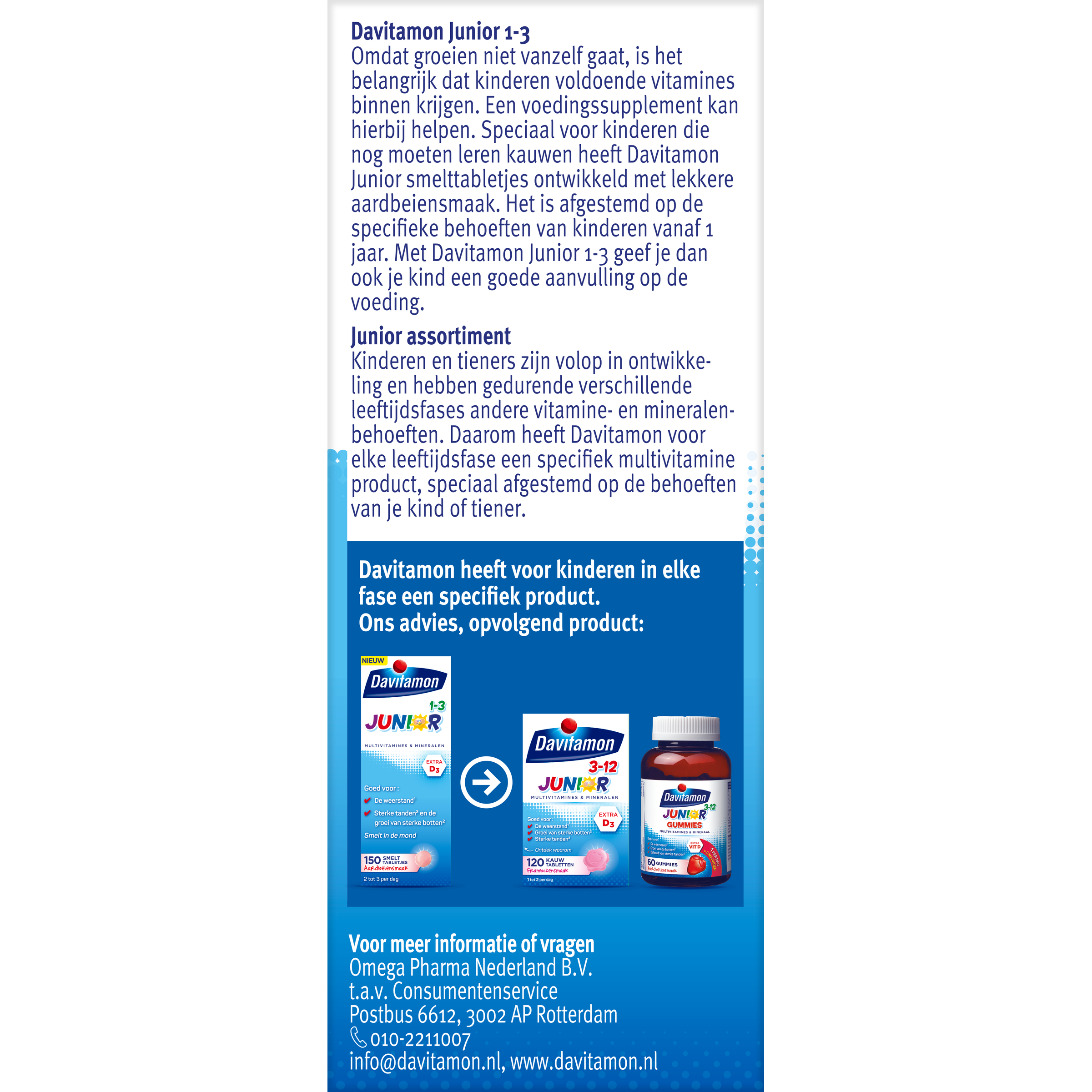 Davitamon Junior 1-3 smelttablet aardbei - Afbeelding 2