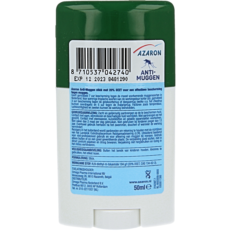 Azaron Anti muggen 20% deet stick - Afbeelding 2