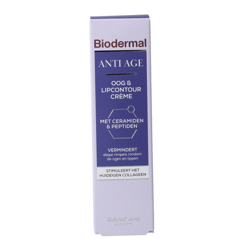 Biodermal Anti age oog- en lipcontour creme