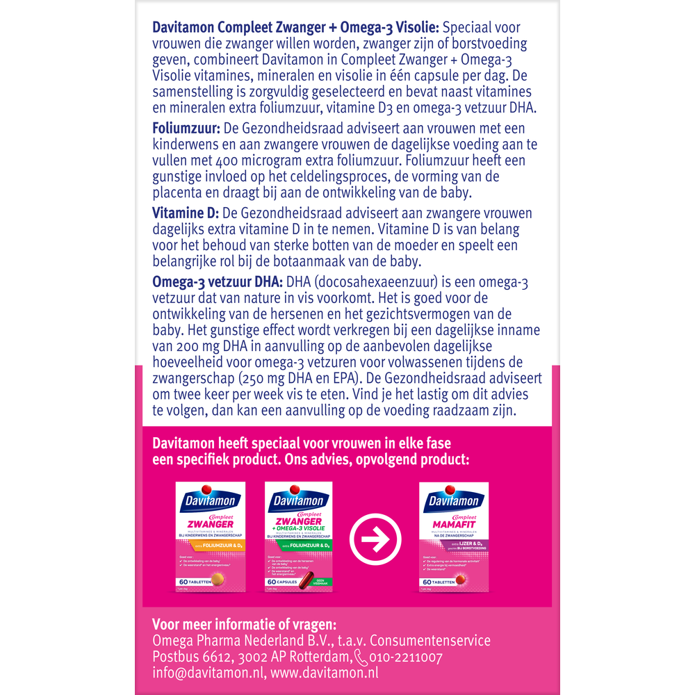 Davitamon Compleet zwanger plus visolie - Afbeelding 2