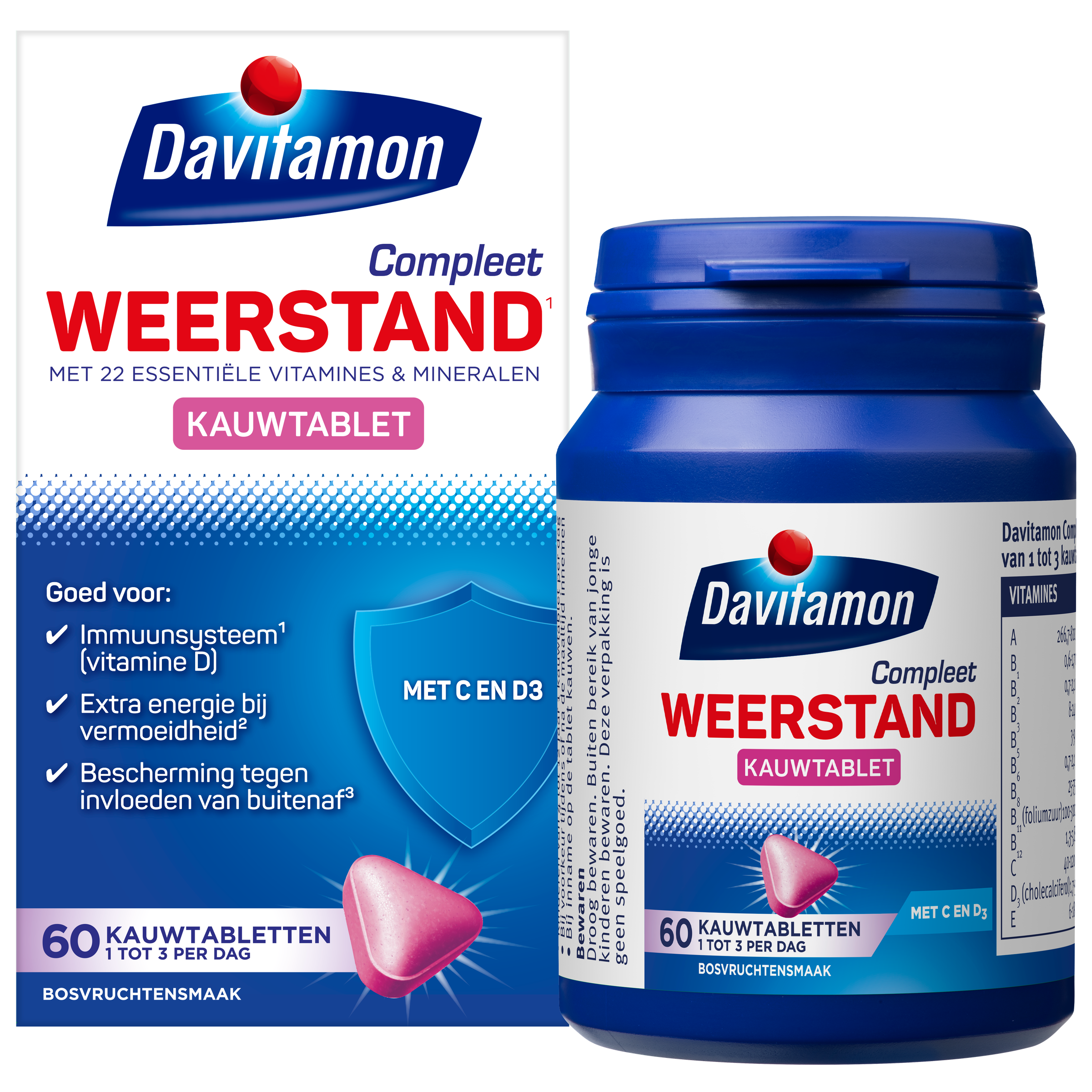 Davitamon Compleet weerstand kauwvitamines bosvruchten - Afbeelding 2