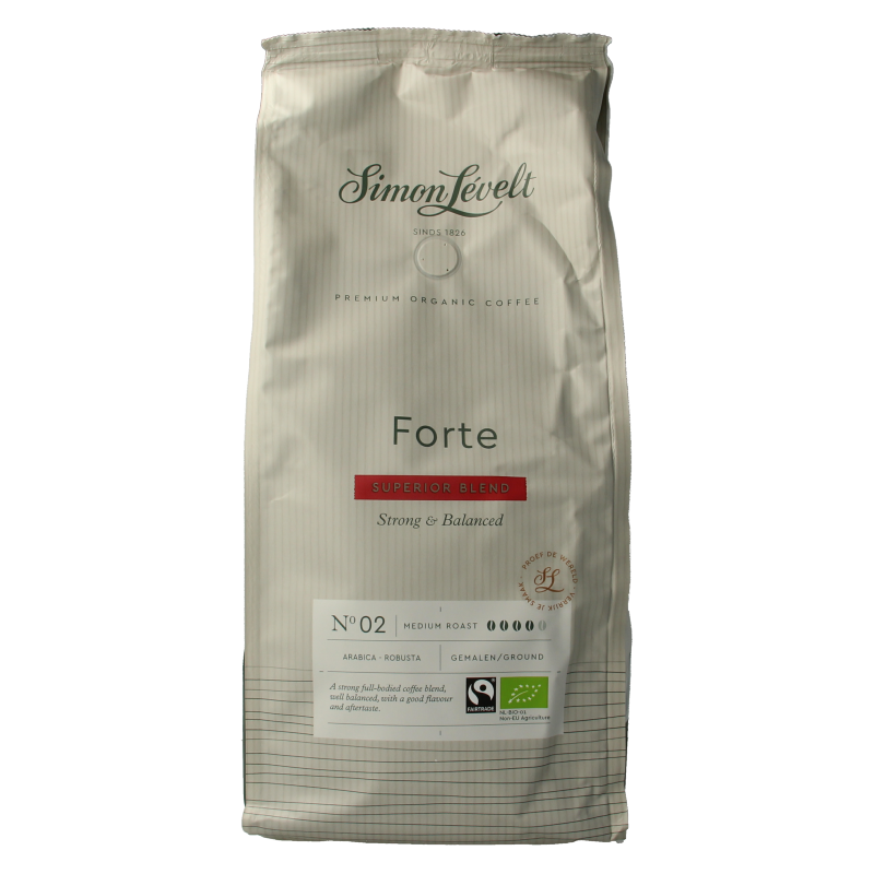 Simon Levelt Forte superior blend gemalen koffie bio