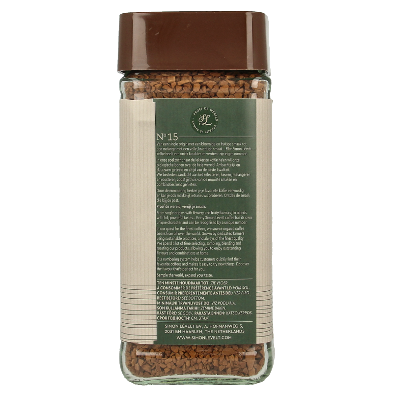 Simon Levelt Cafe organico Arabica instant bio - Afbeelding 2