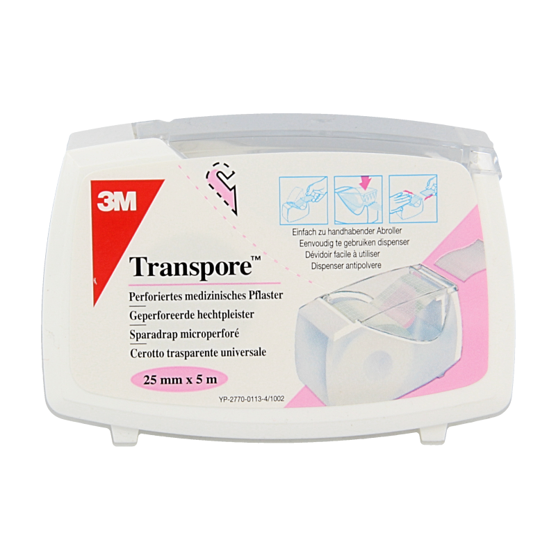 3M Transpore hechtpleister 5m x 25mm