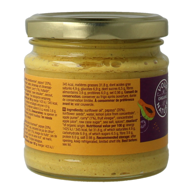 Your Organic Nature Sandwichspread papaya-curry bio - Afbeelding 2