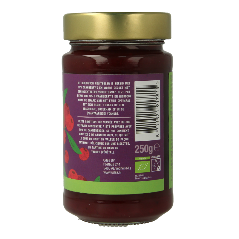 Your Organic Nature Fruit beleg cranberry bio - Afbeelding 3