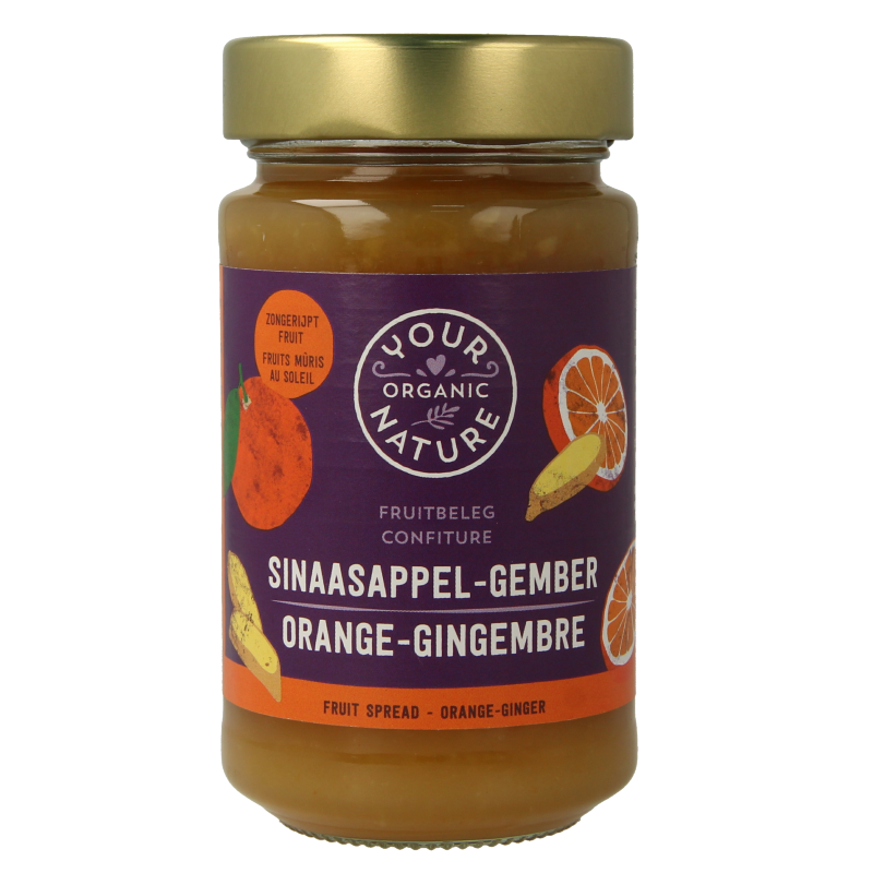 Your Organic Nature Fruit beleg sinaasappel / gember bio