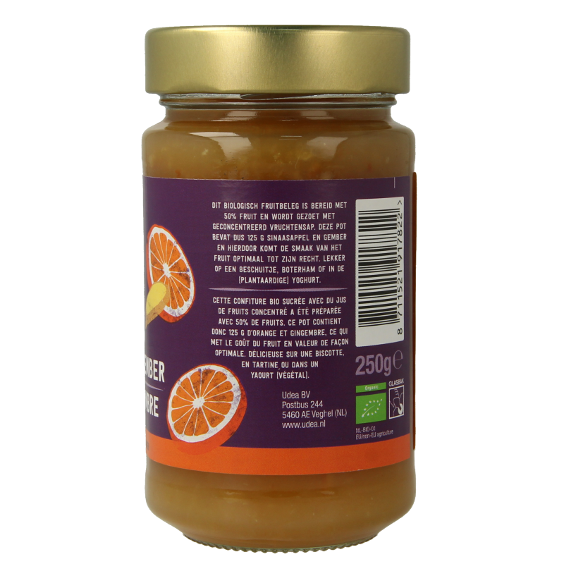 Your Organic Nature Fruit beleg sinaasappel / gember bio - Afbeelding 3