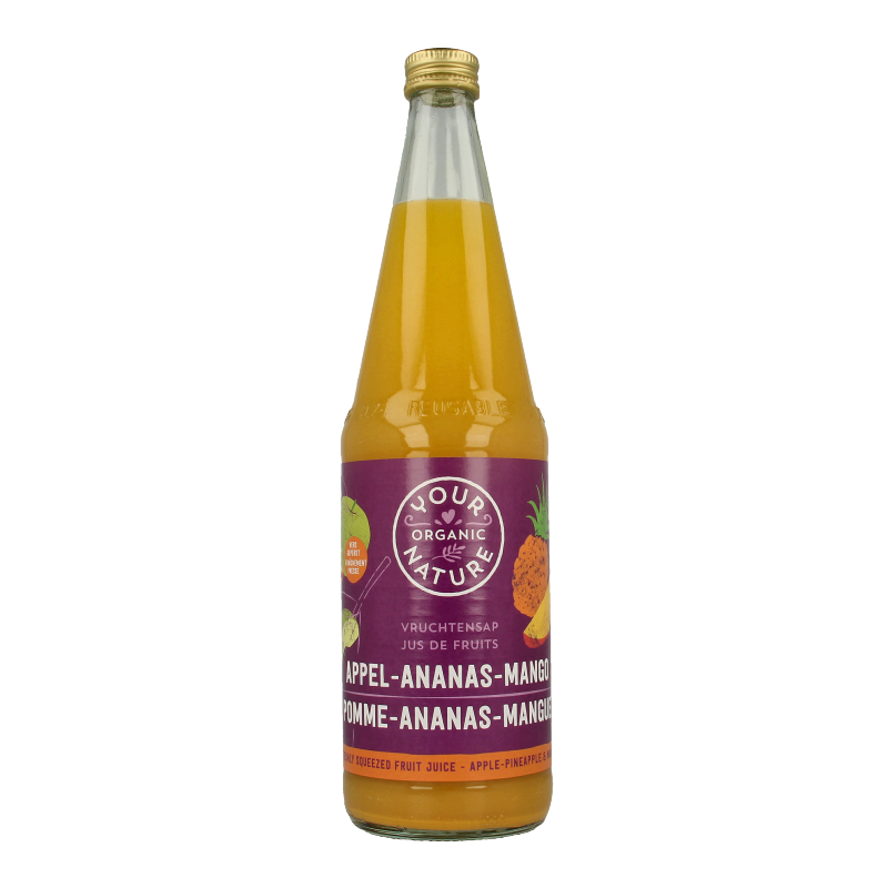 Your Organic Nature Vruchtensap appel ananas mango bio