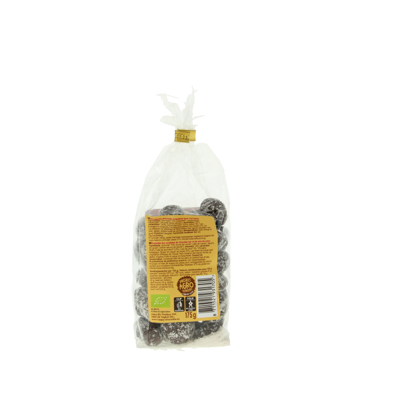 Happy Chocolate Chocolade amandel puur kokos bio - Afbeelding 2
