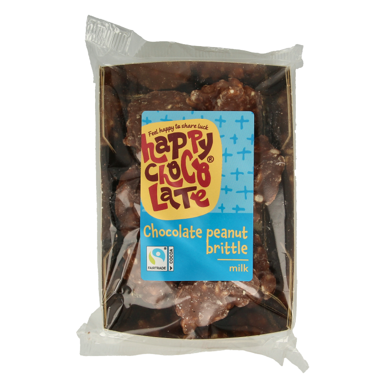 Happy Chocolate Chocolade pindarotsen melk bio