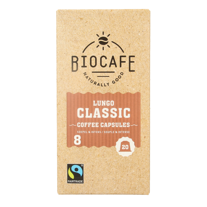 Biocafe Lungo capsules bio