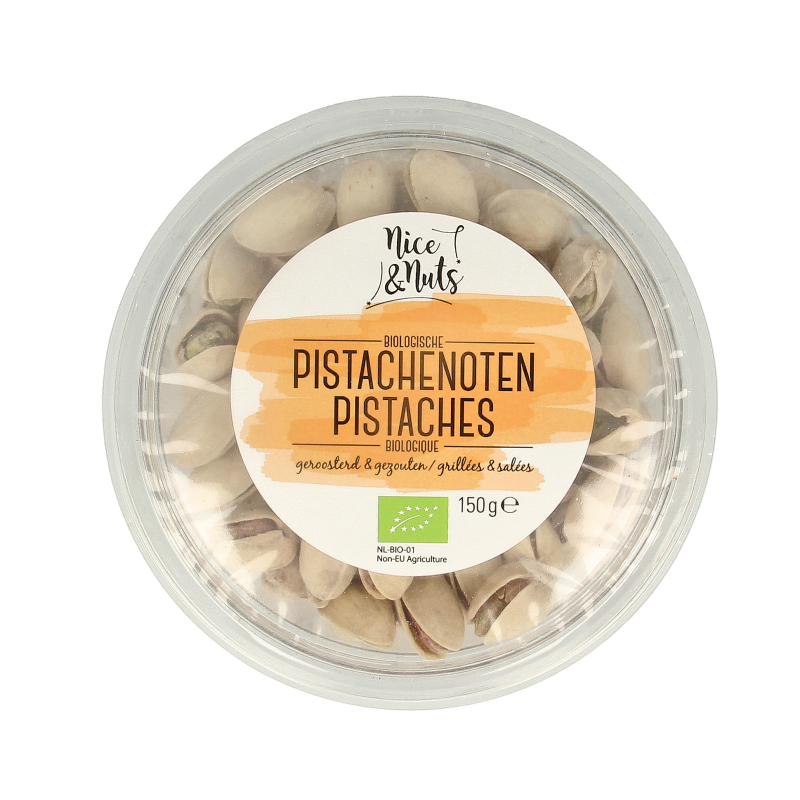 Nice & Nuts Pistache noten in dop gezouten geroosterd bio