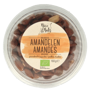 Nice & Nuts Amandelen bruin gezouten geroosterd bio